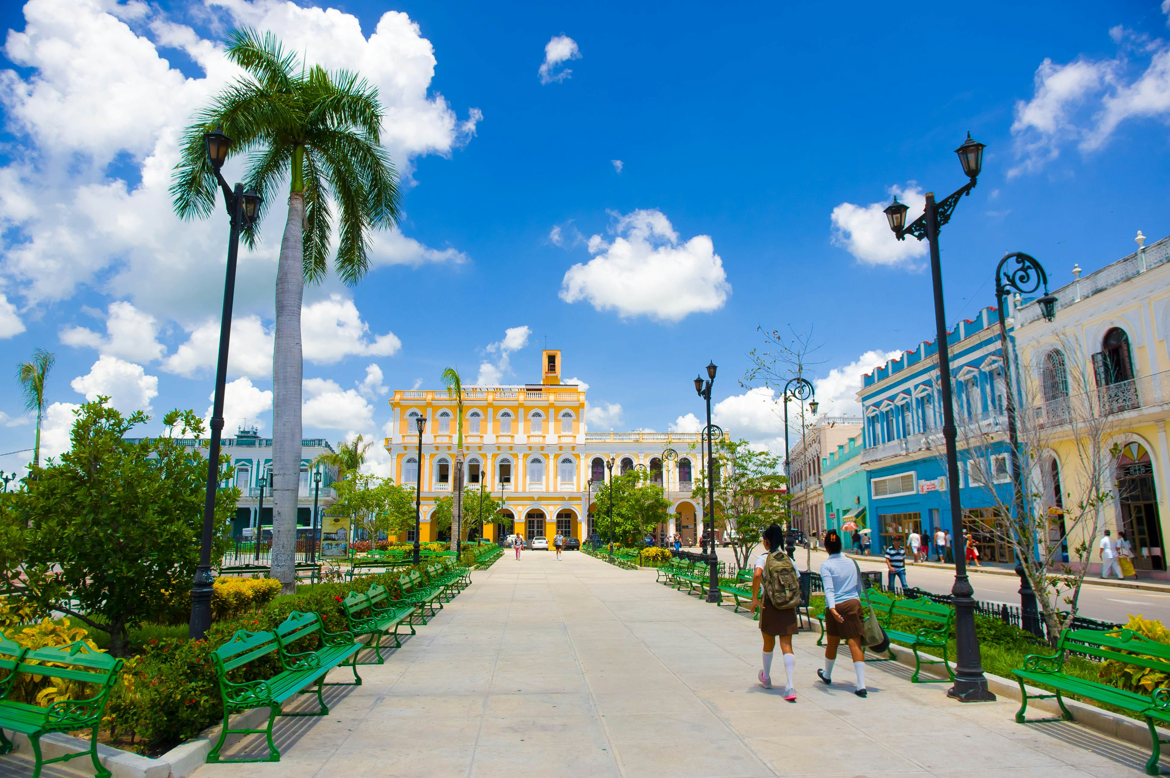 SANCTI SPIRITUS, CUBA - SEPTEMBER 5, 2015: Main square in Sancti Spiritus, a municipality and capital city of the province of Sancti Spiritus in central Cuba. ; Shutterstock ID 319517258; your: Barbara Di Castro; gl: 65050; netsuite: Online Editorial; full: Destination Update